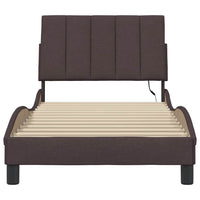 vidaXL Giroletto senza Materasso Marrone Scuro 80x200 cm Tessuto