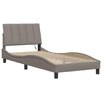 Giroletto senza Materasso-Struttura Letto Hanko Tortora 80x200 cm Tessuto 279113