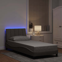 Giroletto senza Materasso-Struttura Letto Hanko Tortora 80x200 cm Tessuto 279113