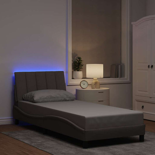 vidaXL Giroletto senza Materasso Tortora 90x190 cm Tessuto