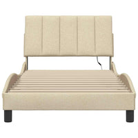 vidaXL Giroletto senza Materasso Crema 100x200 cm in Tessuto