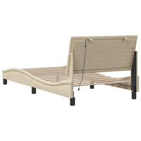 vidaXL Giroletto senza Materasso Crema 100x200 cm in Tessuto