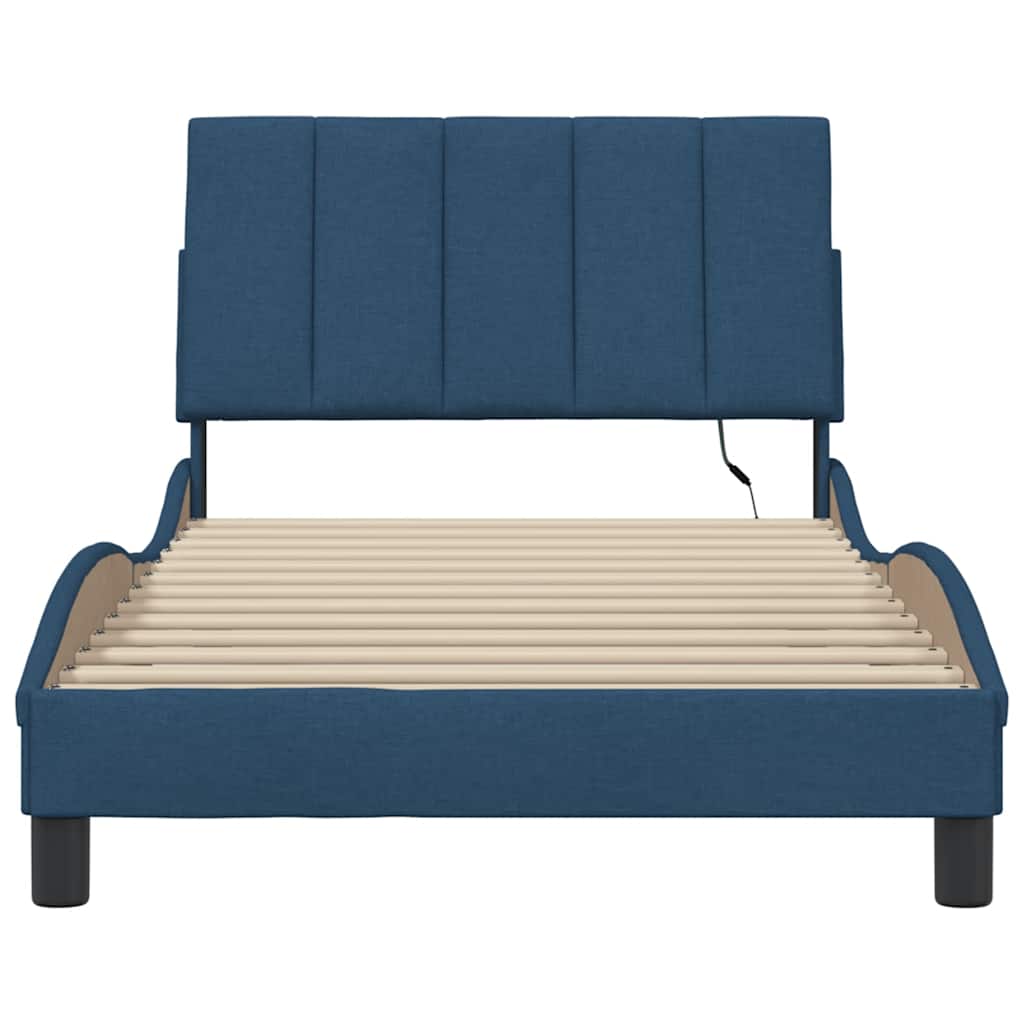 vidaXL Giroletto senza Materasso Blu 100x200 cm in Tessuto