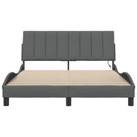 vidaXL Giroletto senza Materasso Grigio Scuro 120x200 cm Tessuto