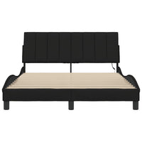 vidaXL Giroletto senza Materasso Nero 120x200 cm Tessuto