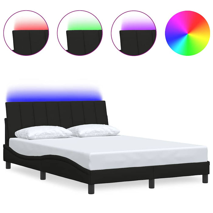 vidaXL Giroletto senza Materasso Nero 140x190 cm in Tessuto