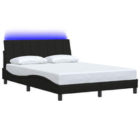 vidaXL Giroletto senza Materasso Nero 140x190 cm in Tessuto