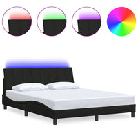 vidaXL Giroletto senza Materasso Nero 160x200 cm in Tessuto