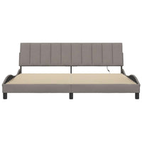 vidaXL Giroletto senza Materasso Tortora 200x200 cm in Tessuto