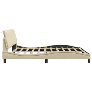 Giroletto senza Materasso-Struttura Letto Hanko Crema 200x200 cm in Tessuto 425980