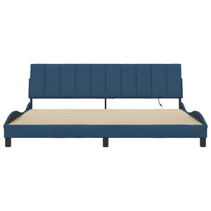 Giroletto senza Materasso-Struttura Letto Hanko Blu 200x200 cm in Tessuto 772952