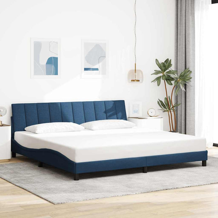 Giroletto senza Materasso-Struttura Letto Hanko Blu 200x200 cm in Tessuto 772952