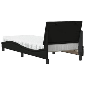 vidaXL Letto con Materasso Nero 80x200 cm in Tessuto