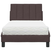 vidaXL Letto con Materasso Marrone Scuro 80x200 cm in Tessuto