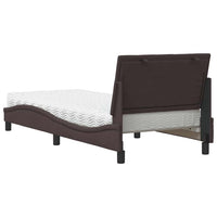 vidaXL Letto con Materasso Marrone Scuro 80x200 cm in Tessuto