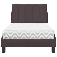vidaXL Letto con Materasso Marrone Scuro 90x190 cm in Tessuto