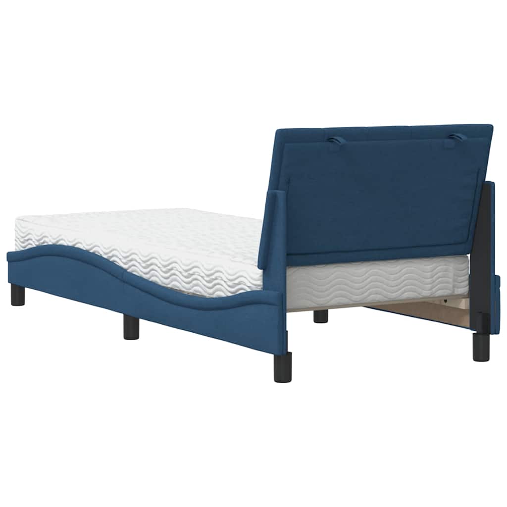 vidaXL Letto con Materasso Blu 90x190 cm in Tessuto