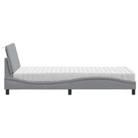 vidaXL Letto con Materasso Grigio Chiaro 90x200 cm in Tessuto