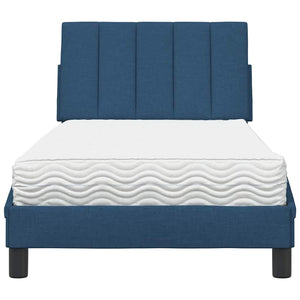 vidaXL Letto con Materasso Blu 90x200 cm in Tessuto
