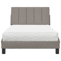 vidaXL Letto con Materasso Tortora 100x200 cm in Tessuto
