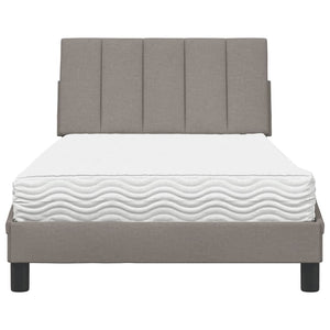 vidaXL Letto con Materasso Tortora 100x200 cm in Tessuto