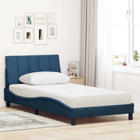 vidaXL Letto con Materasso Blu 100x200 cm in Tessuto
