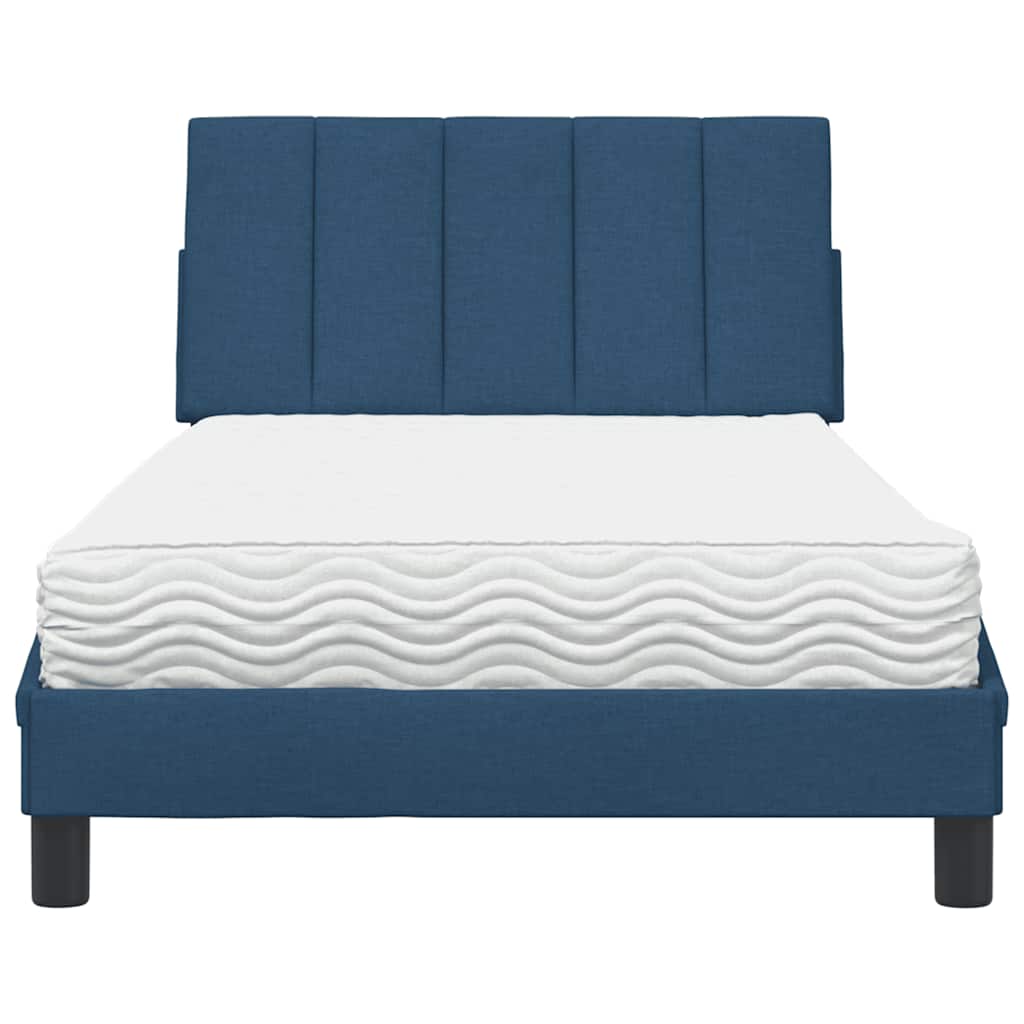 vidaXL Letto con Materasso Blu 100x200 cm in Tessuto