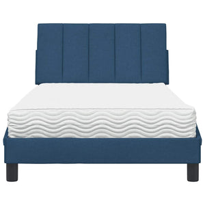 vidaXL Letto con Materasso Blu 100x200 cm in Tessuto