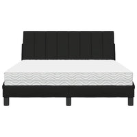 vidaXL Letto con Materasso Nero 120x200 cm in Tessuto