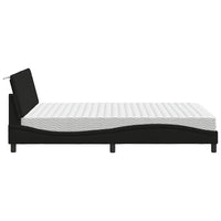 vidaXL Letto con Materasso Nero 120x200 cm in Tessuto