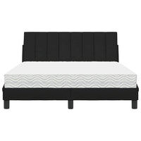 vidaXL Letto con Materasso Nero 140x190 cm in Tessuto