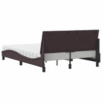 vidaXL Letto con Materasso Marrone Scuro 140x190cm Tessuto