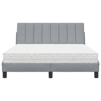 vidaXL Letto con Materasso Grigio Chiaro 140x200cm Tessuto