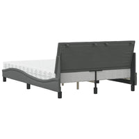 vidaXL Letto con Materasso Grigio Scuro 140x200cm Tessuto