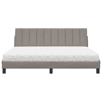 vidaXL Letto con Materasso Tortora 180x200 cm in Tessuto