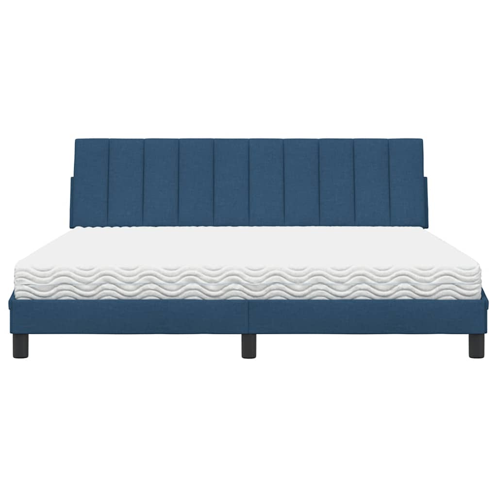 vidaXL Letto con Materasso Blu 180x200 cm in Tessuto