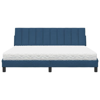vidaXL Letto con Materasso Blu 180x200 cm in Tessuto