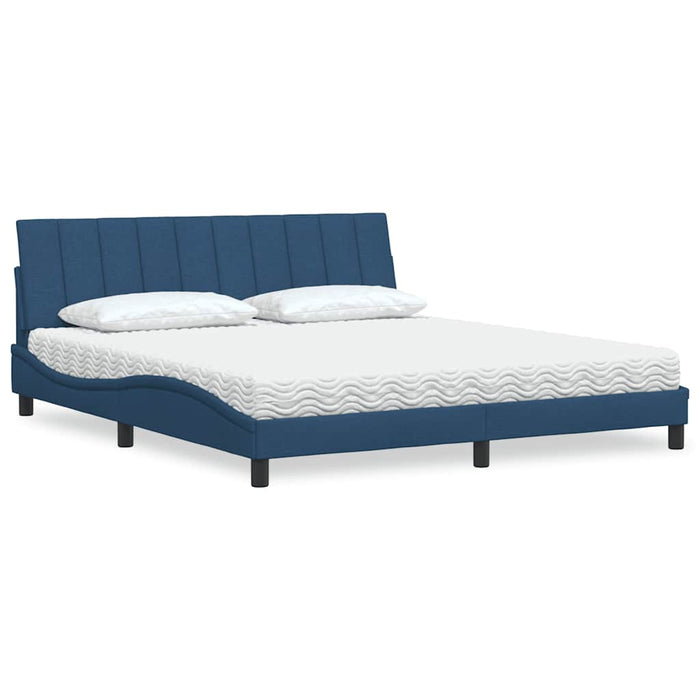 vidaXL Letto con Materasso Blu 180x200 cm in Tessuto