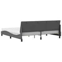 vidaXL Letto con Materasso Grigio Scuro 200x200 cm in Tessuto