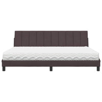 vidaXL Letto con Materasso Marrone Scuro 200x200 cm in Tessuto
