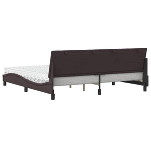vidaXL Letto con Materasso Marrone Scuro 200x200 cm in Tessuto