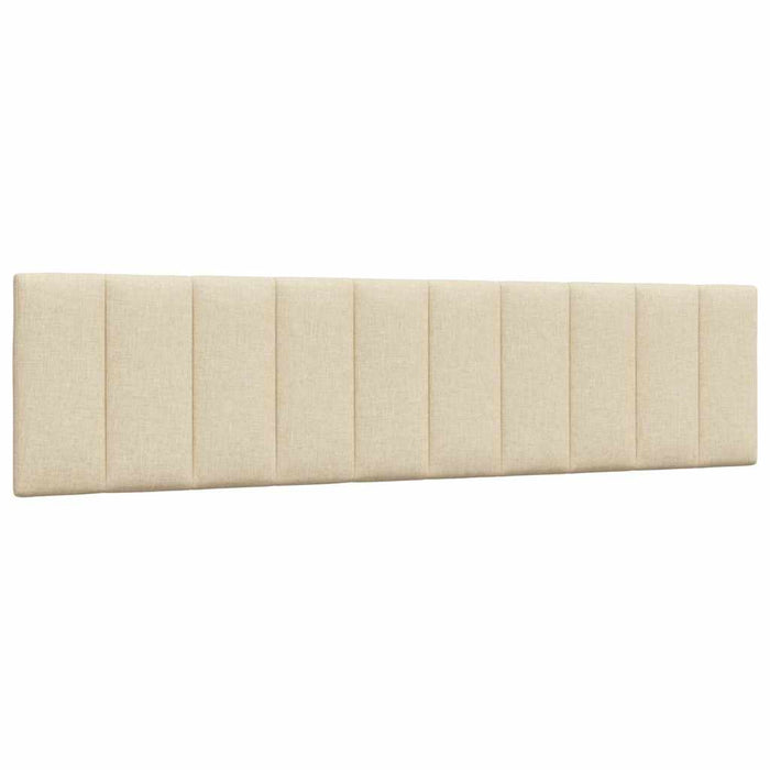 vidaXL Letto con Materasso Crema 200x200 cm in Tessuto