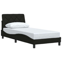 Giroletto senza Materasso-Struttura Letto Nero 90x200 cm in Tessuto 824433