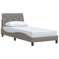 Giroletto senza Materasso-Struttura Letto Tortora 90x200 cm Tessuto 128984