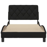 vidaXL Giroletto senza Materasso Nero 100x200 cm in Tessuto