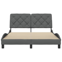 vidaXL Giroletto senza Materasso Grigio Scuro 120x200 cm Tessuto