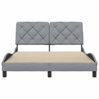 vidaXL Giroletto senza Materasso Grigio Chiaro 140x190 cm Tessuto