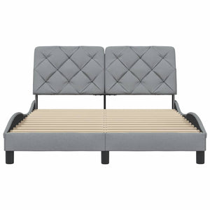 vidaXL Giroletto senza Materasso Grigio Chiaro 140x190 cm Tessuto