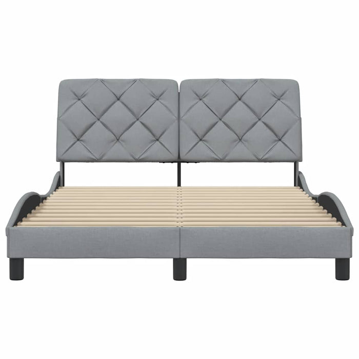 vidaXL Giroletto senza Materasso Grigio Chiaro 140x190 cm Tessuto