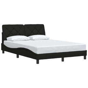 Giroletto senza Materasso-Struttura Letto Nero 140x190 cm in Tessuto 216711